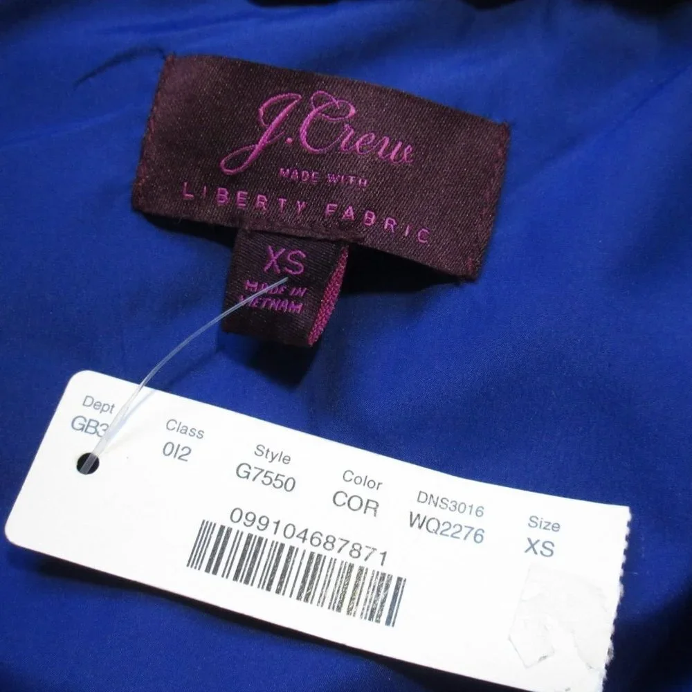 NWT J.Crew Excursion Vest in Catebsy Liberty Floral Bird Down Fill Quilted XS - Picture 2 of 8